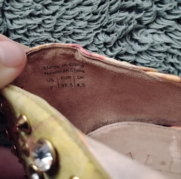 ALDO Studded Floral Wedges Heels Shoes Women's Size 7 - Picture 6 of 6